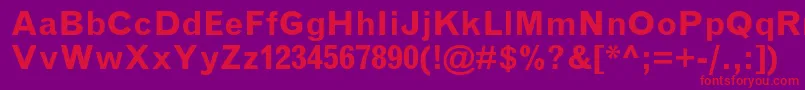 GrotesquemtstdBold Font – Red Fonts on Purple Background