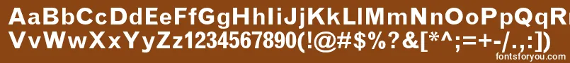 フォントGrotesquemtstdBold – 茶色の背景に白い文字