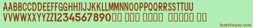 NflBroncos Font – Brown Fonts on Green Background