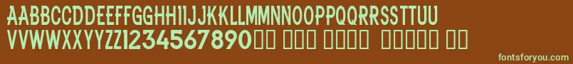 NflBroncos Font – Green Fonts on Brown Background