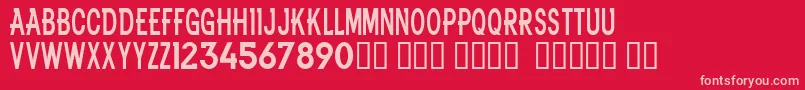 NflBroncos Font – Pink Fonts on Red Background