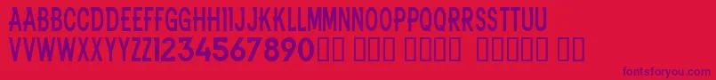 NflBroncos Font – Purple Fonts on Red Background