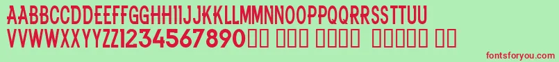 NflBroncos Font – Red Fonts on Green Background