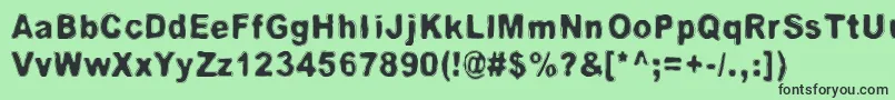 RedLightRedHeat Font – Black Fonts on Green Background
