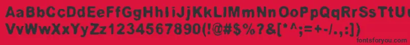 フォントRedLightRedHeat – 赤い背景に黒い文字