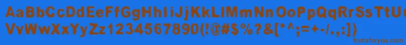 RedLightRedHeat Font – Brown Fonts on Blue Background