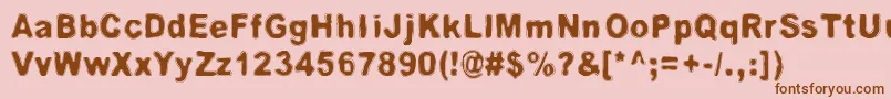 RedLightRedHeat Font – Brown Fonts on Pink Background