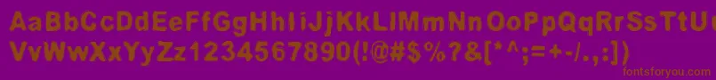 RedLightRedHeat Font – Brown Fonts on Purple Background