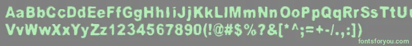 RedLightRedHeat Font – Green Fonts on Gray Background
