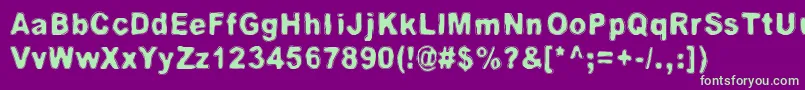 RedLightRedHeat Font – Green Fonts on Purple Background