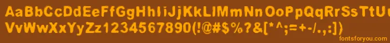 fuente RedLightRedHeat – Fuentes Naranjas Sobre Fondo Marrón