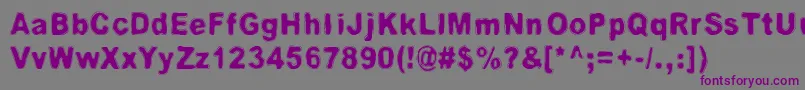 RedLightRedHeat Font – Purple Fonts on Gray Background