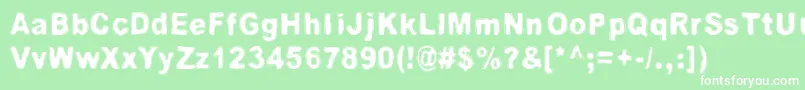 RedLightRedHeat Font – White Fonts on Green Background