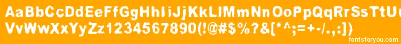 RedLightRedHeat Font – White Fonts on Orange Background