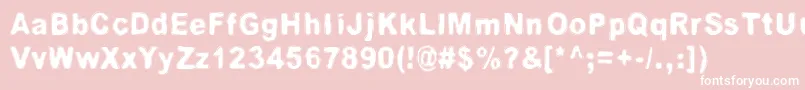 RedLightRedHeat Font – White Fonts on Pink Background