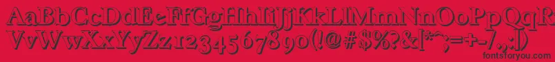 CasablancashadowBold Font – Black Fonts on Red Background