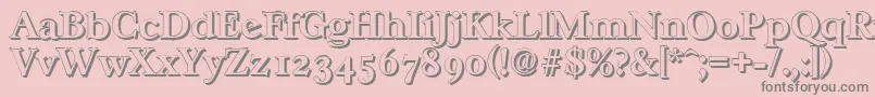 CasablancashadowBold Font – Gray Fonts on Pink Background