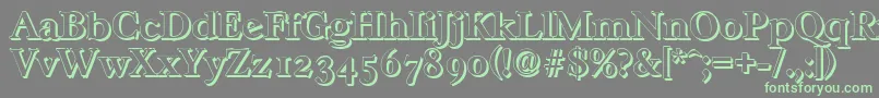 CasablancashadowBold Font – Green Fonts on Gray Background