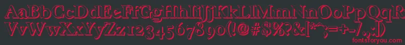 CasablancashadowBold Font – Red Fonts on Black Background