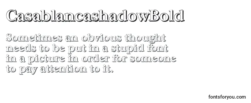Шрифт CasablancashadowBold