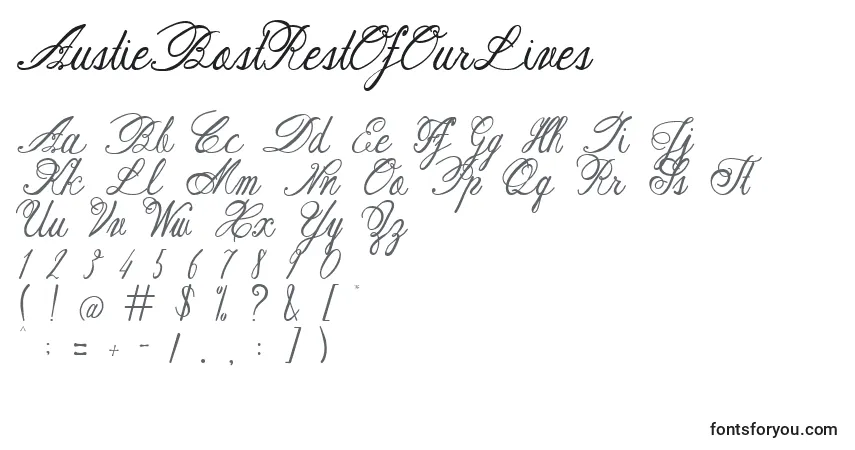 AustieBostRestOfOurLives Font – alphabet, numbers, special characters