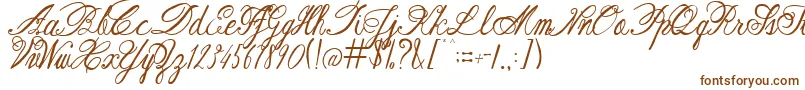Шрифт AustieBostRestOfOurLives – коричневые шрифты на белом фоне