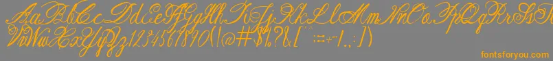 AustieBostRestOfOurLives Font – Orange Fonts on Gray Background