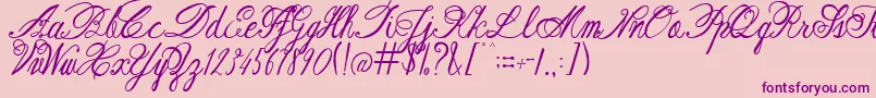 Police AustieBostRestOfOurLives – polices violettes sur fond rose