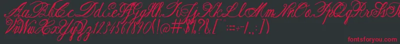 AustieBostRestOfOurLives Font – Red Fonts on Black Background