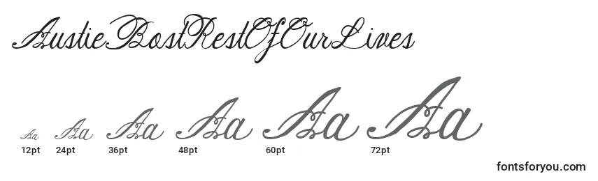 AustieBostRestOfOurLives Font Sizes