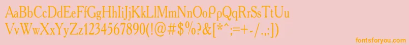 AcademyCondensed Font – Orange Fonts on Pink Background