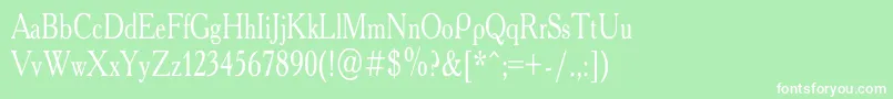 AcademyCondensed Font – White Fonts on Green Background