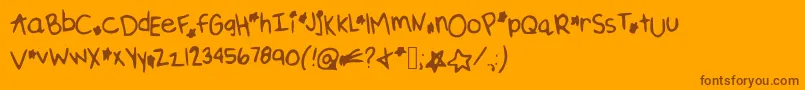 Dreamonastar%281%29-Schriftart – Braune Schriften auf orangefarbenem Hintergrund