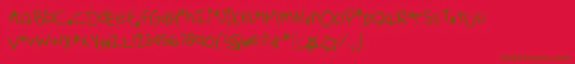 フォントDreamonastar%281%29 – 赤い背景に茶色の文字
