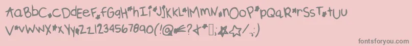 Dreamonastar%281%29 Font – Gray Fonts on Pink Background