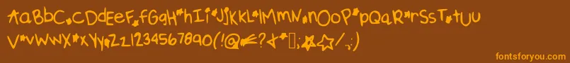 Dreamonastar%281%29-Schriftart – Orangefarbene Schriften auf braunem Hintergrund