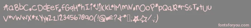 Dreamonastar%281%29 Font – Pink Fonts on Gray Background