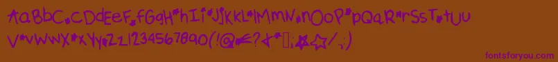 Dreamonastar%281%29 Font – Purple Fonts on Brown Background