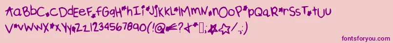 Dreamonastar%281%29 Font – Purple Fonts on Pink Background