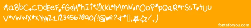 Dreamonastar%281%29 Font – White Fonts on Orange Background
