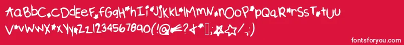 Dreamonastar%281%29 Font – White Fonts on Red Background