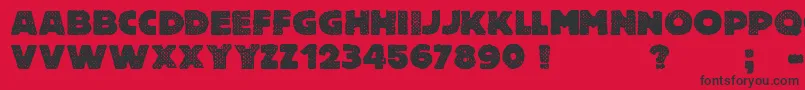 FreeThinkingsMurder Font – Black Fonts on Red Background