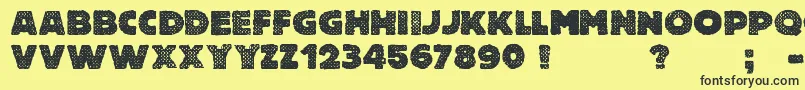 FreeThinkingsMurder Font – Black Fonts on Yellow Background