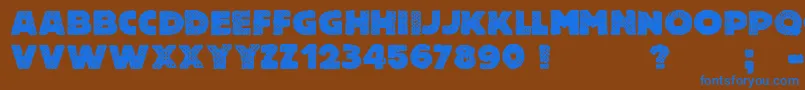 FreeThinkingsMurder Font – Blue Fonts on Brown Background