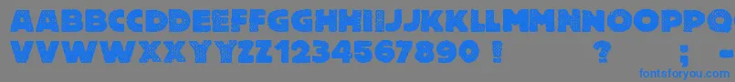 Шрифт FreeThinkingsMurder – синие шрифты на сером фоне