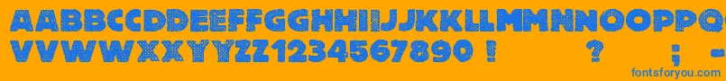 fuente FreeThinkingsMurder – Fuentes Azules Sobre Fondo Naranja