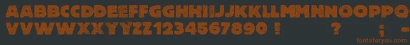 FreeThinkingsMurder Font – Brown Fonts on Black Background