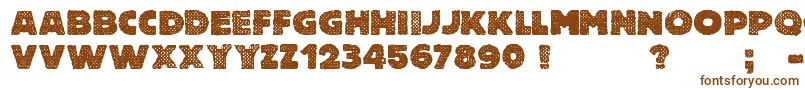 FreeThinkingsMurder-Schriftart – Braune Schriften auf weißem Hintergrund
