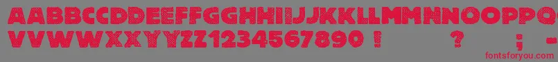 FreeThinkingsMurder Font – Red Fonts on Gray Background
