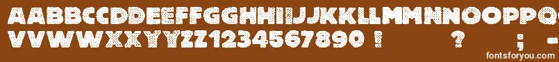Шрифт FreeThinkingsMurder – белые шрифты на коричневом фоне